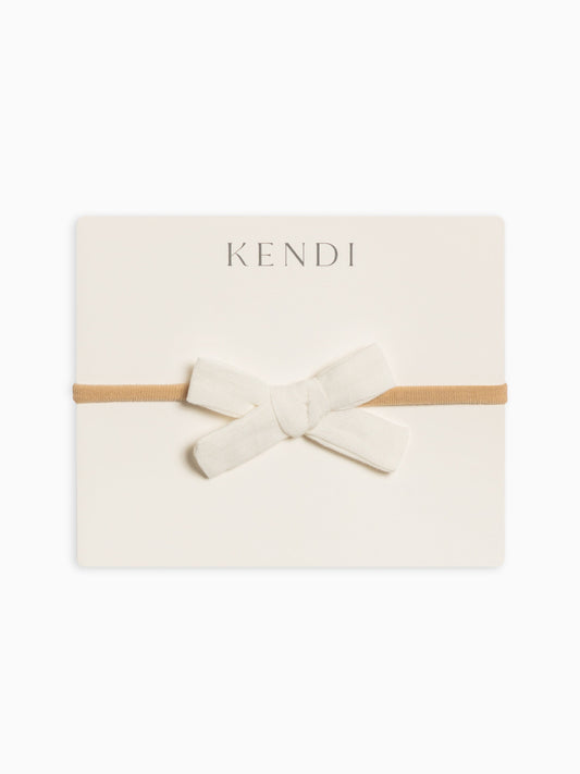 Linen Schoolgirl Bow