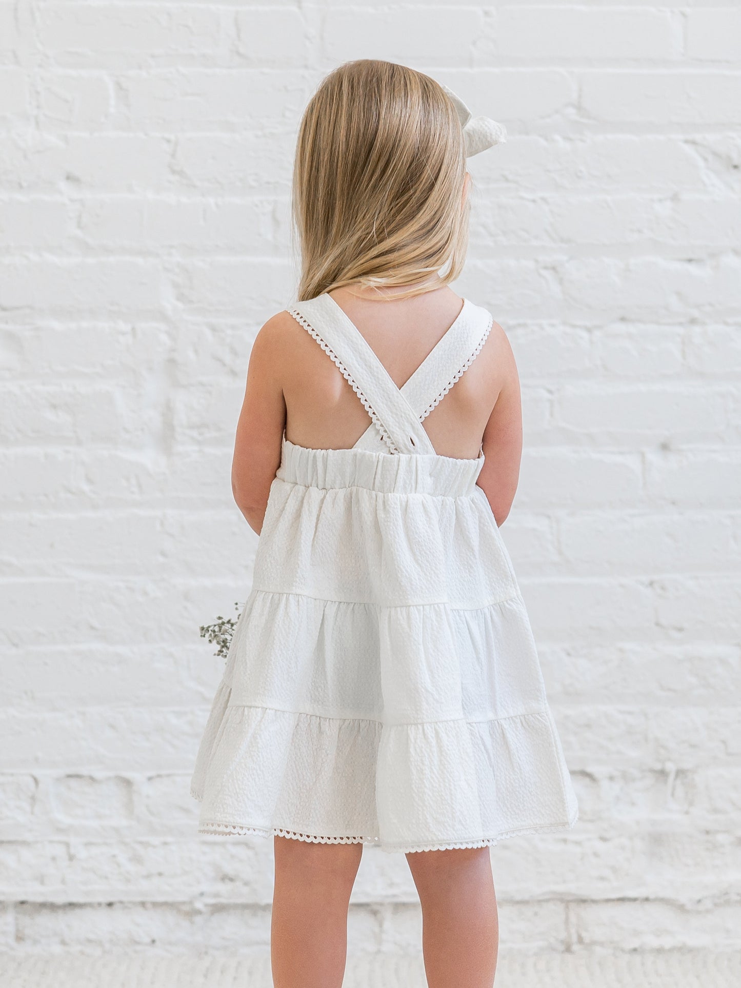 Zoey Seersucker Tiered Dress