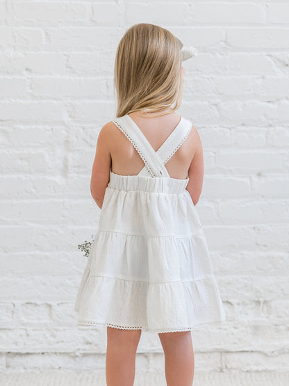 Zoey Seersucker Tiered Dress