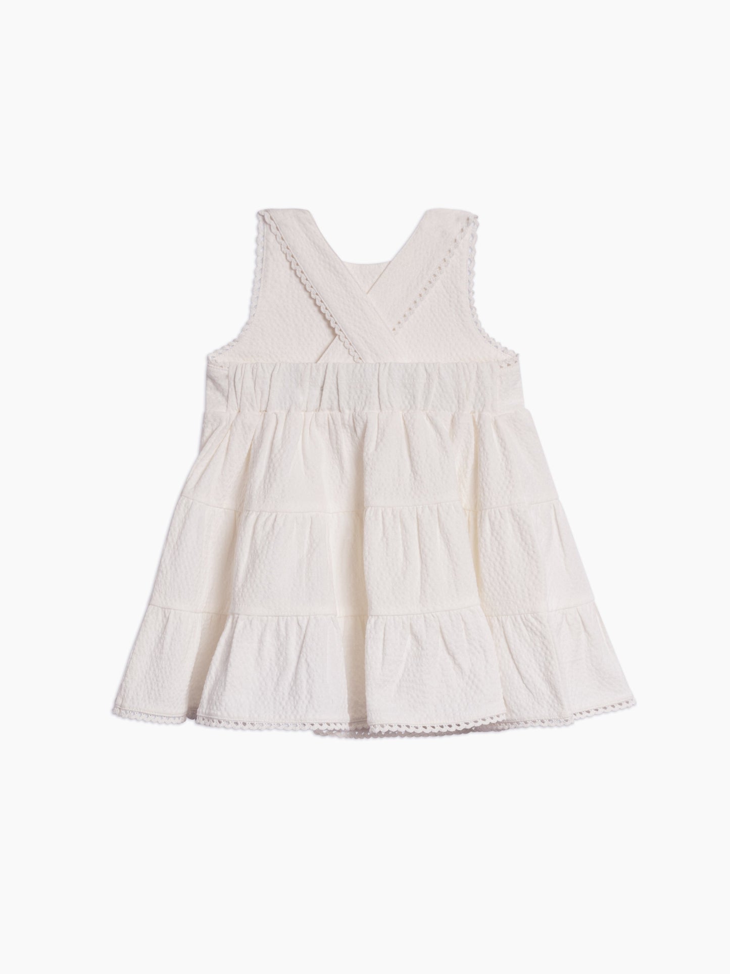 Zoey Seersucker Tiered Dress