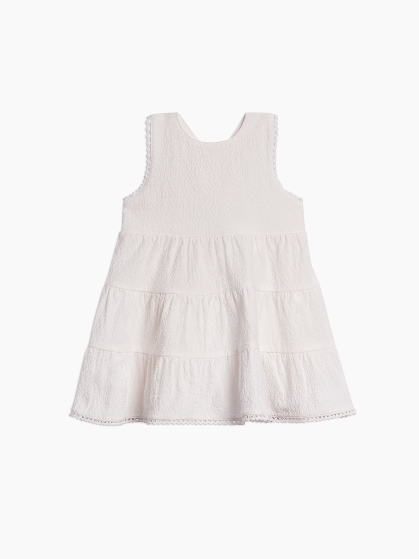 Zoey Seersucker Tiered Dress