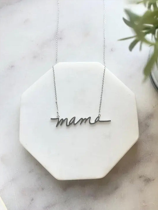 Silver Mama Necklace